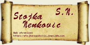 Stojka Nenković vizit kartica